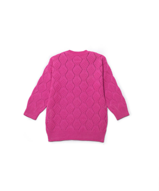 3D knit Flowers Sweater