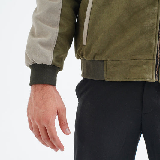 Olive Drift Suede Jacket