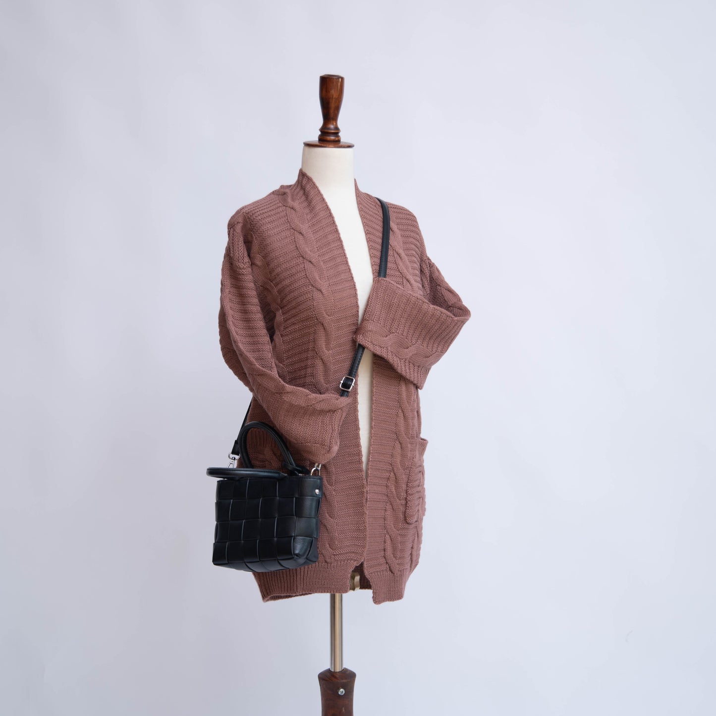 MID LENGTH CARDIGAN ROSE PINK