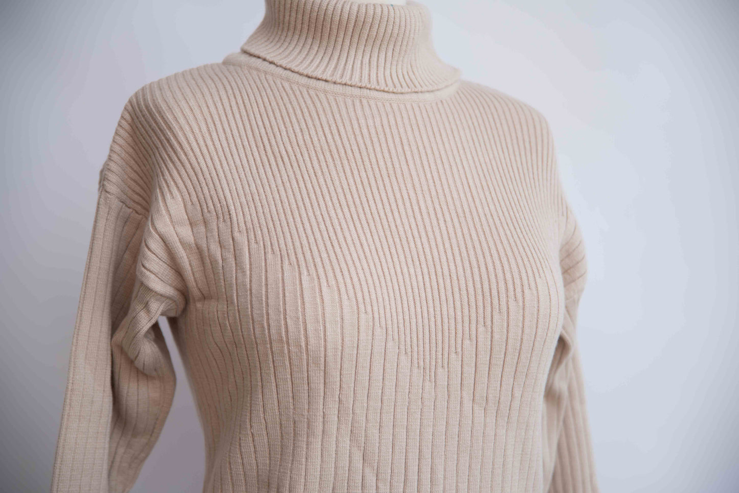HIGH NECK RIBBED