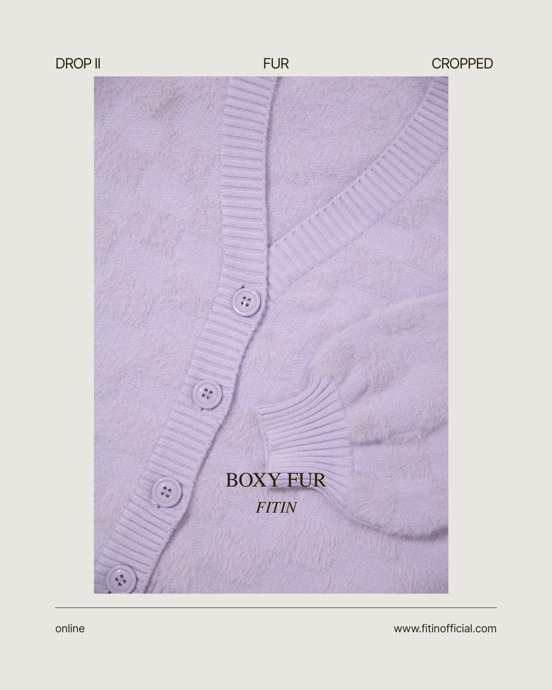 Cropped Boxy Fur Sweater