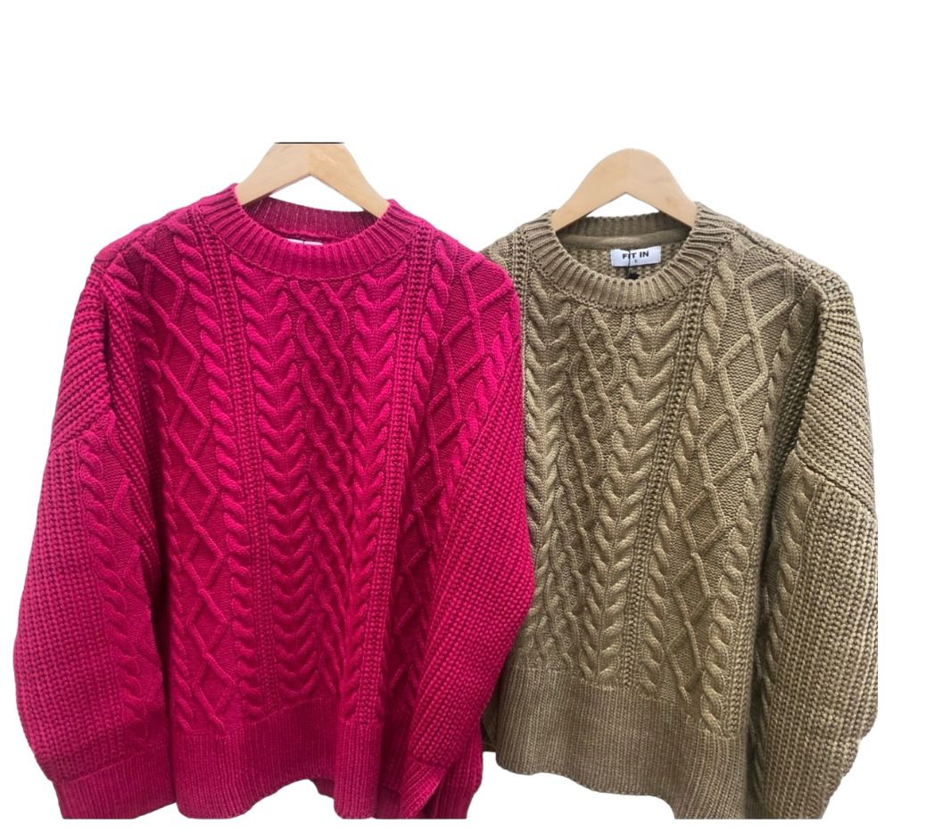 SWEATERS ss24(CHUNKY KNIT CARDIGAN )