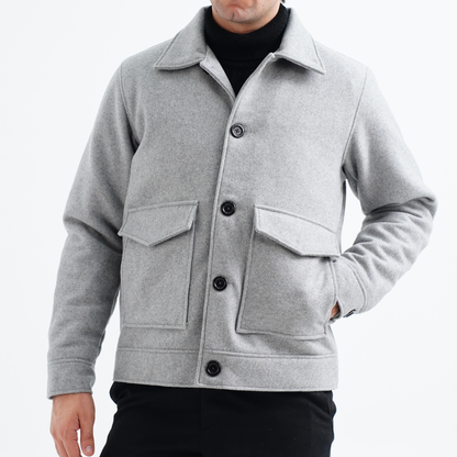 Smoke Wool Coat