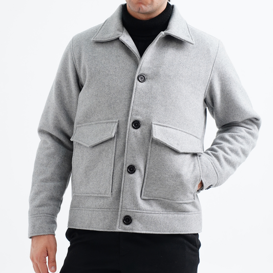 Smoke Wool Coat