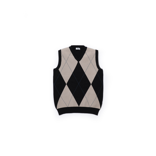 Diamond Drift Sleeveless Sweater