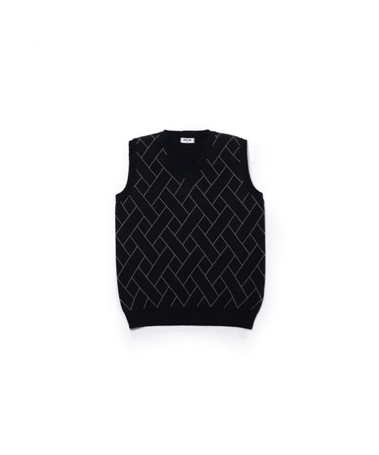 GEOMETRIC BRICKS SLEEVELESS SWEATERS