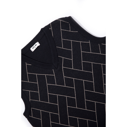 GEOMETRIC BRICKS SLEEVELESS SWEATERS