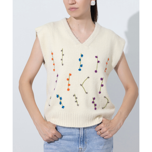 Dazzle Embellished Sleeveless Sweater
