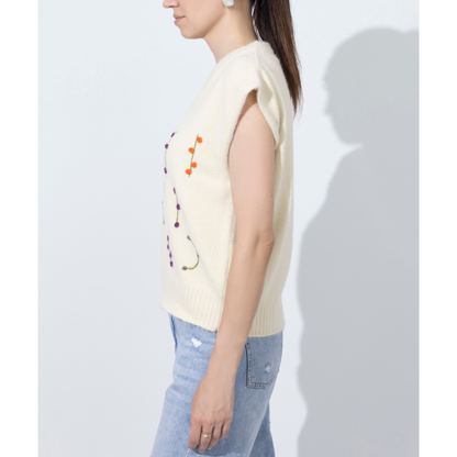 Dazzle Embellished Sleeveless Sweater