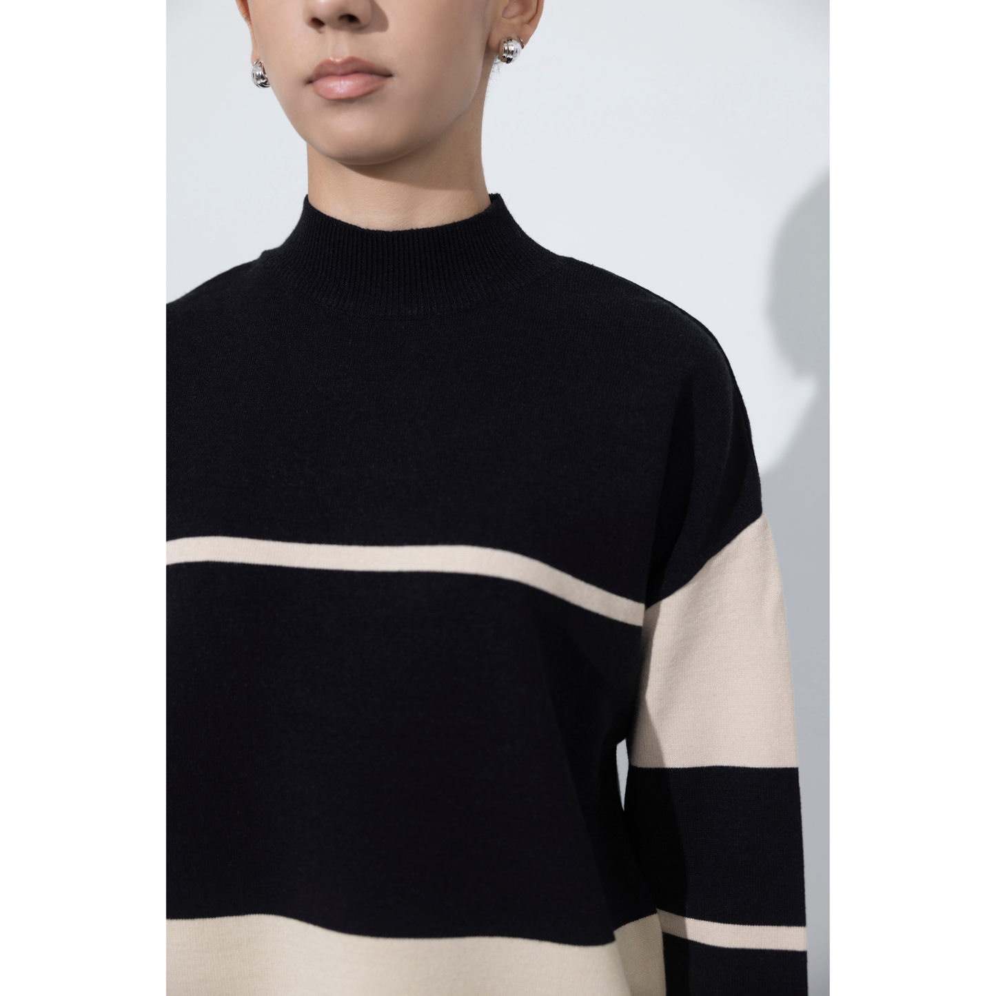 Bold Line Black & Beige Co Ord Set