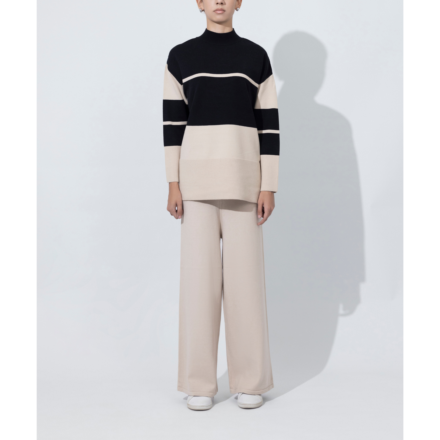 Bold Line Black & Beige Co Ord Set