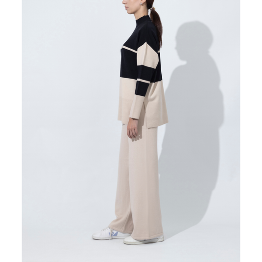 Bold Line Black & Beige Co Ord Set