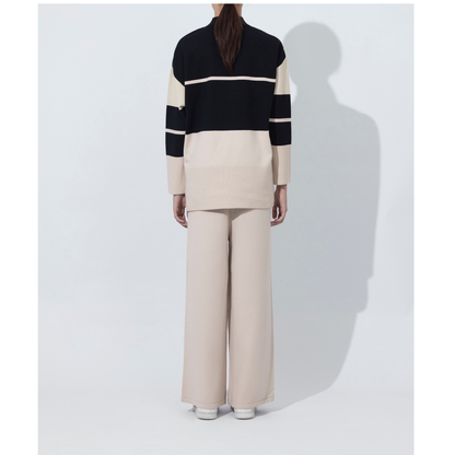 Bold Line Black & Beige Co Ord Set