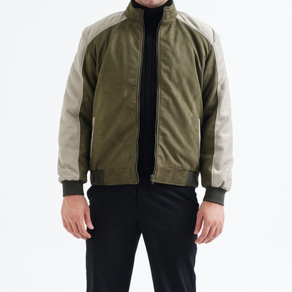 Olive Drift Suede Jacket