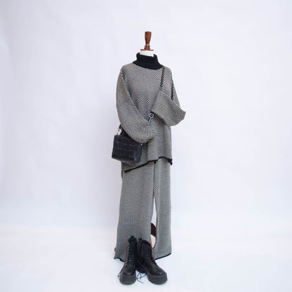 Black n White zig zag co ord set