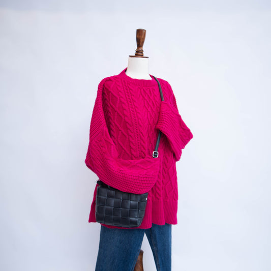 SWEATERS ss24(CHUNKY KNIT CARDIGAN )