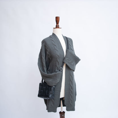MID LENGTH GREY CARDIGAN