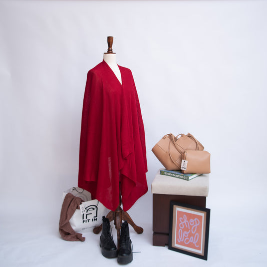 Cape Shawl Red