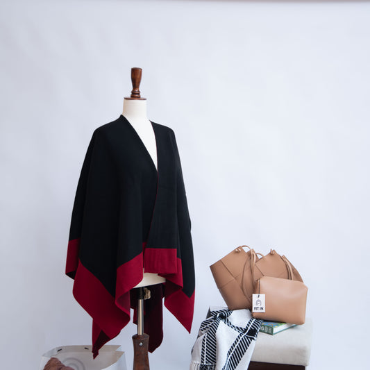 CAPE SHAWL WITH BORDER