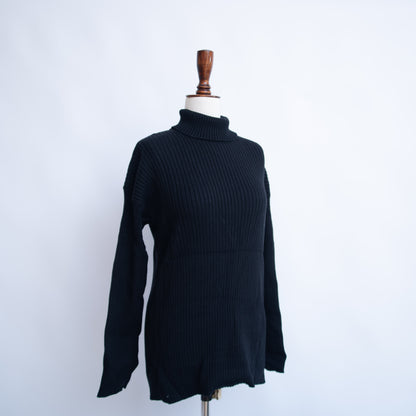 HIGH NECK RIBBED