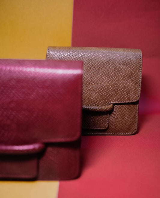 THE BAG ss24 by FITIN (CROSSBODY MAROON FAUX LEATHER BAG )