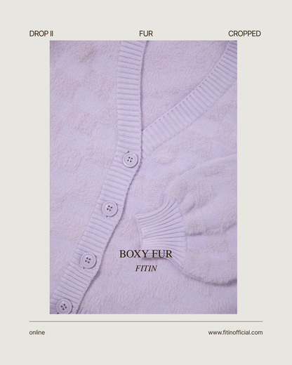 Cropped Boxy Fur Sweater