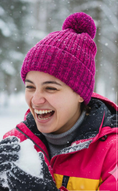 Polar Pom Printed Pink